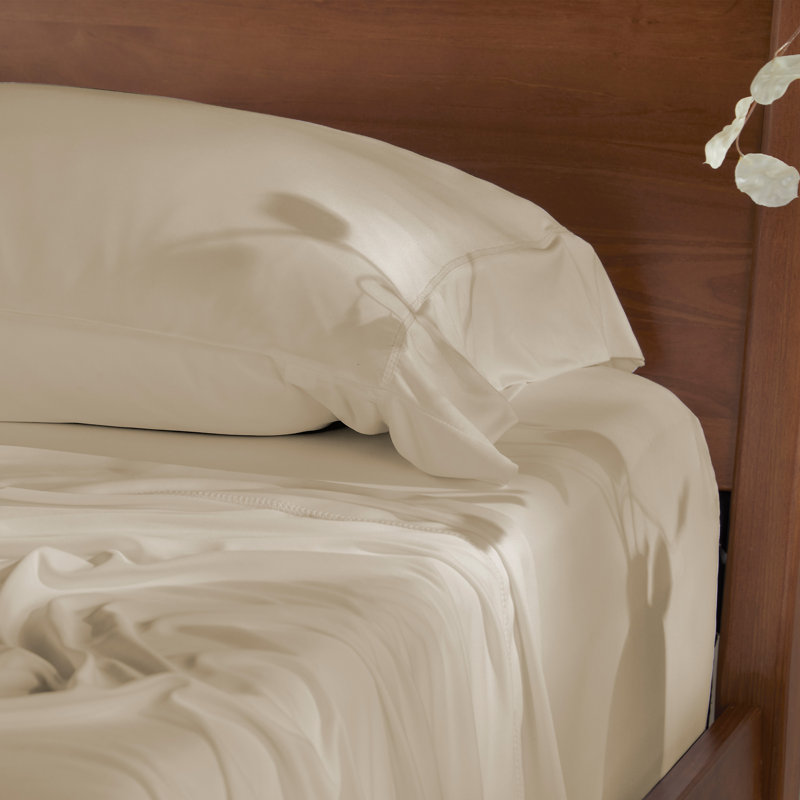 Bedgear Dri-Tec Bed Sheet Set - Moisture Wicking, Breathable, Soft Sheets for Hot Sleepers, Champagne, Full