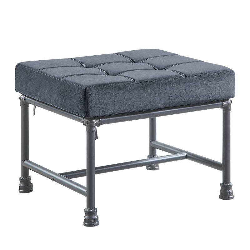 Velours gris avec revêtement en métal et coussins décoratifs de base Sandy