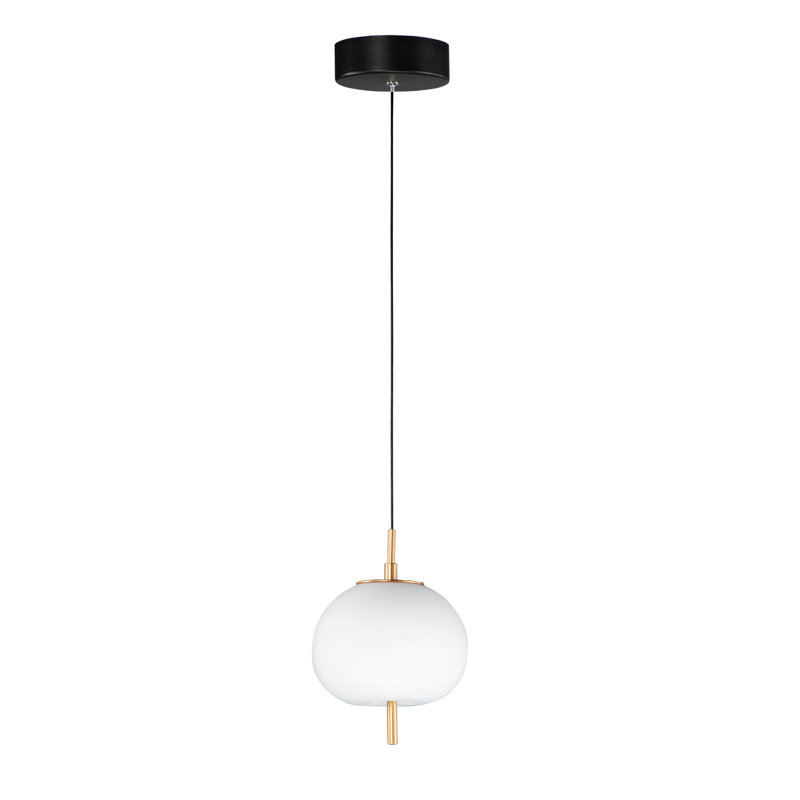 Sahrish 1 - Light Black/Gold LED Single Pendant
