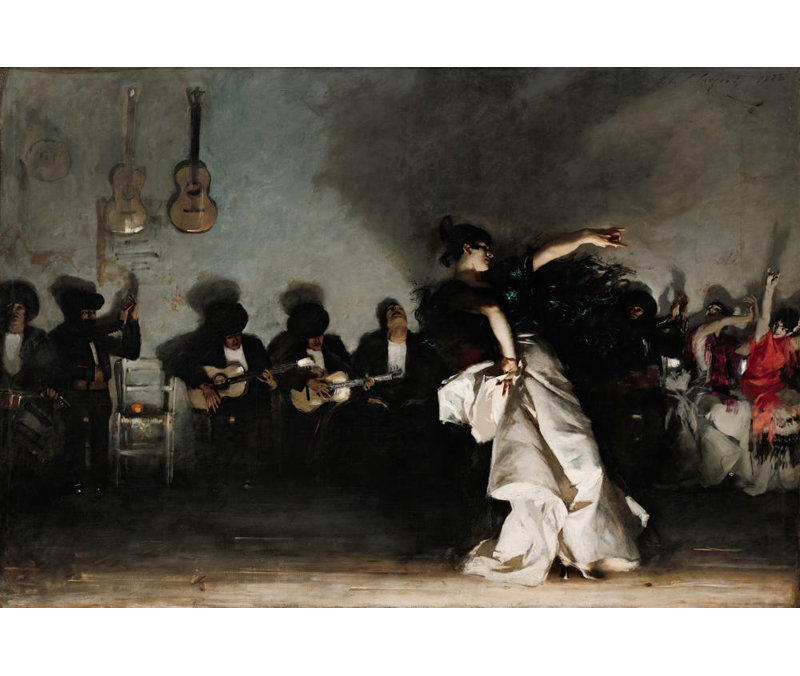 "The Jaleo" par John Singer Sargent - Art mural sur toile tendue avec châssis, H 24 po x l 17 po