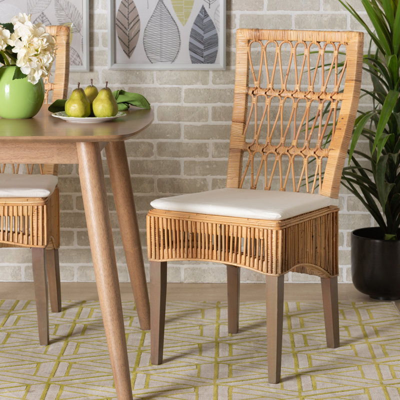 Ensemble de chaises de salle à manger en rotin