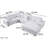 Errett Upholstered 5-Seat Roller Arms Cloud Corner Sectional Sofa-1323081012