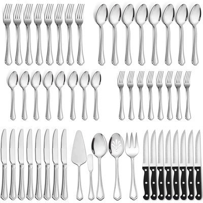 Ensemble de vaisselle 65 pièces argent