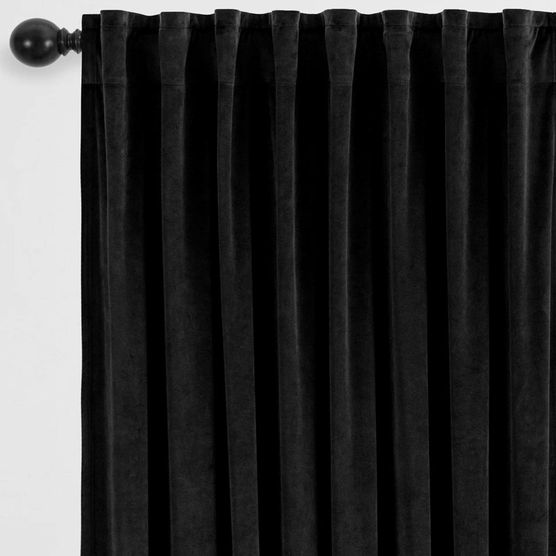 Ensemble de rideau obscurcissant 96 po, Noir