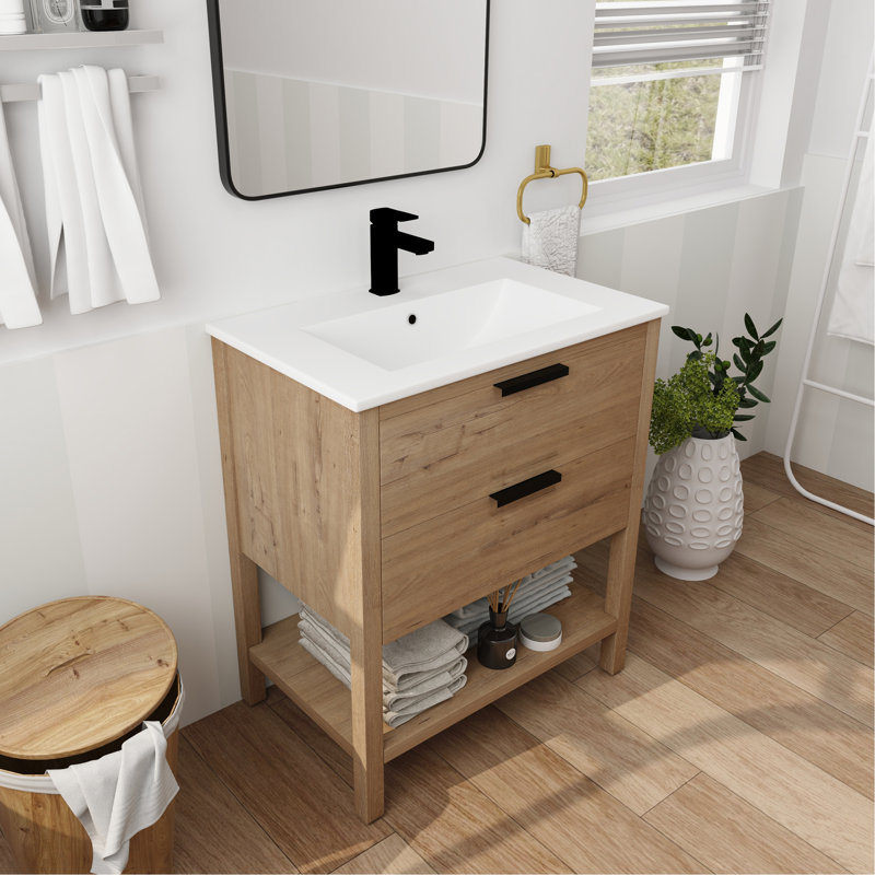 Contreplaqué de meuble-lavabo 30 po avec 2 tiroirs
