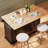 Kitchen Island With Sliding Drop Leaf For Bar Table, Kitchen Carts On Wheels With Storage, Towel Rack, Drawers Island Table For Kitchen, Dining Room, Zafreen-1295790934