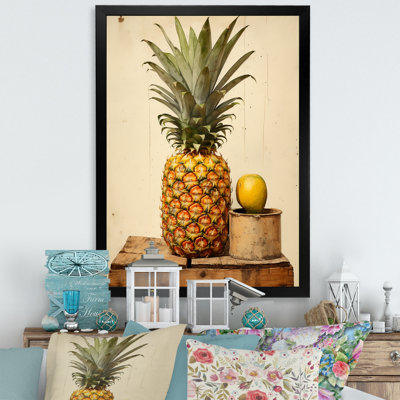 Ananas vert et jaune - Ananas, art mural