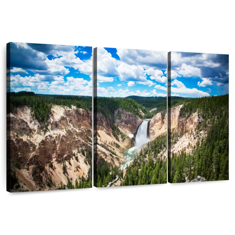 Alvord Yellowstone Lower Falls, 28" H x 45" W