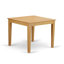 Ensemble de coin-repas 3 pièces pour petits espaces comprenant une table de salle à manger carrée et 2 chaises rembourrées en tissu de lin brun, chêne-1318319068-1318319069