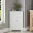 Adjustable Shelf White Corner Cabinet For Bathroom, Kitchen, Living Room, Bedroom - Freestanding Narrow 2-door Floor Storage With 2 Doors And For Room Captivating
