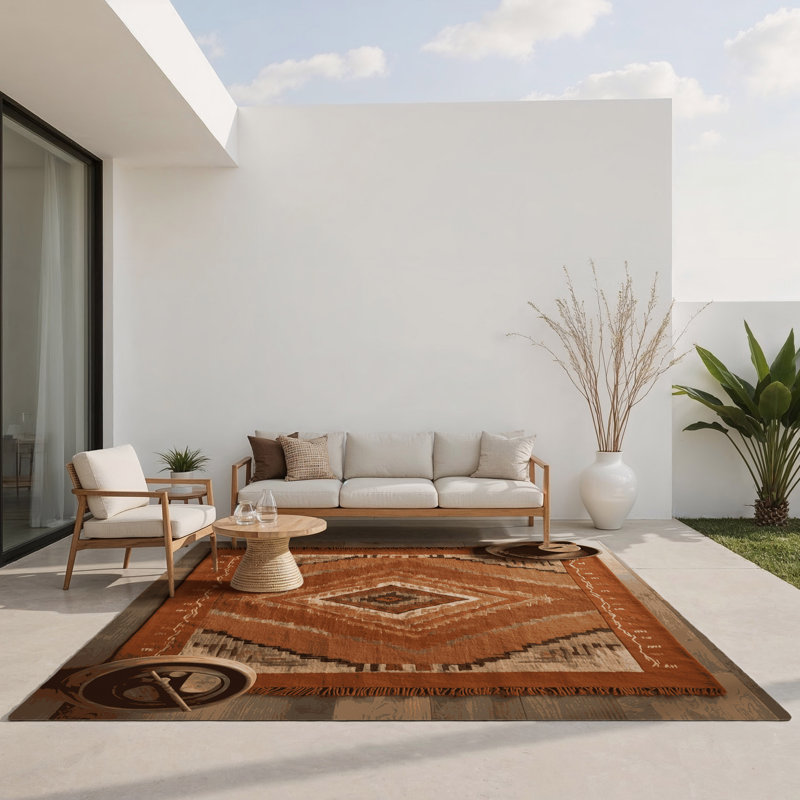 Tapis intérieur et extérieur Adobe Charm, Rectangle 5 pi x 7 pi