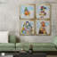 «Groovy Chick and Sky», ensemble de 4 peintures sur toile encadrées-60148777-60148778