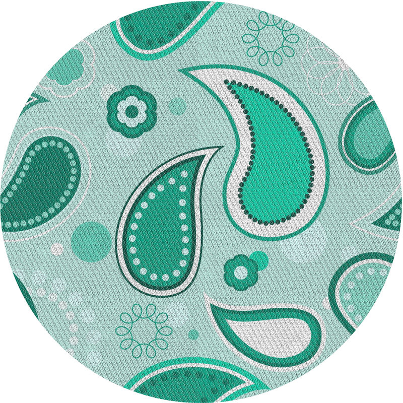 Tapis vert tissé à la machine, Rond 4 pi