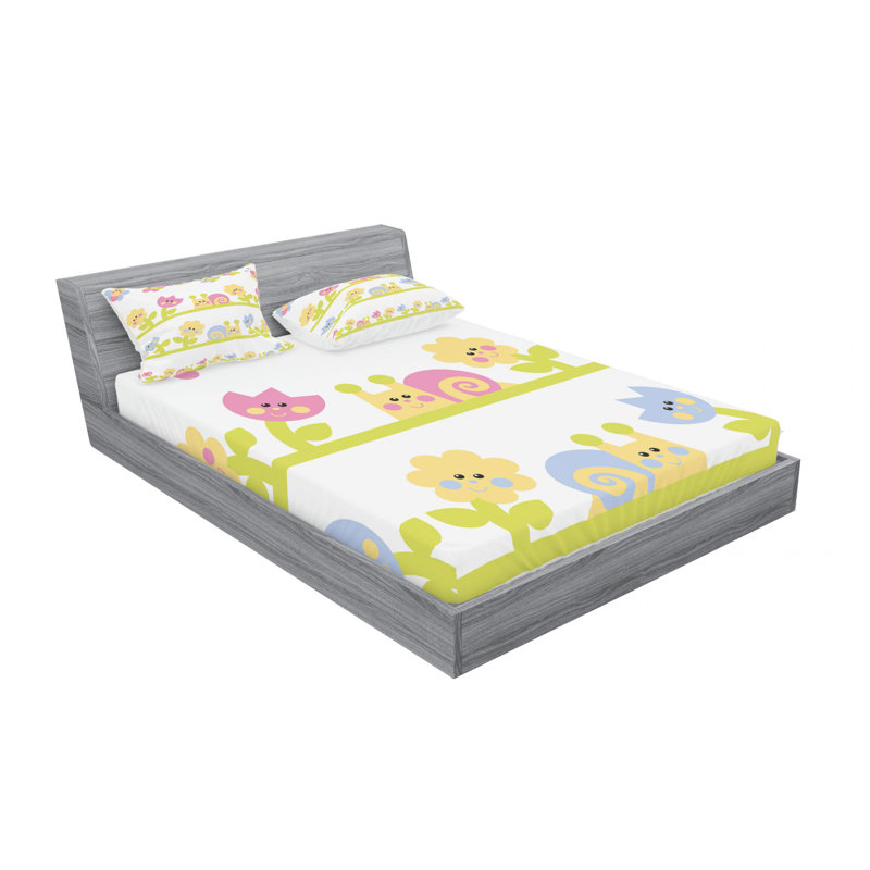 Ensemble de draps caricature, Ensemble de draps pour lit double avec un drap-hou