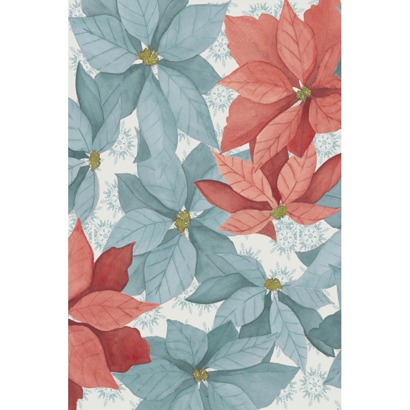 Christmas Poinsettia I by Grace Popp - Wrapped Canvas Painting, 20cm H x 30cm W x 3.8cm D