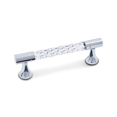 3" Center to Center Hammered Acrylic Bar Pull CP Series
