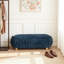 Banc d'appoint ovale rembourré de 55 pouces avec rangement, couvercle rabattable et pieds en bois massif-1414967719