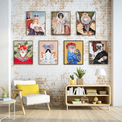 King Iii Artistic Wall Hanging, 16.5"W X 20.5"H, Style, Golden Frame Dog Portrait Art Iii, 16.5"X20.5", Frame, Indoor