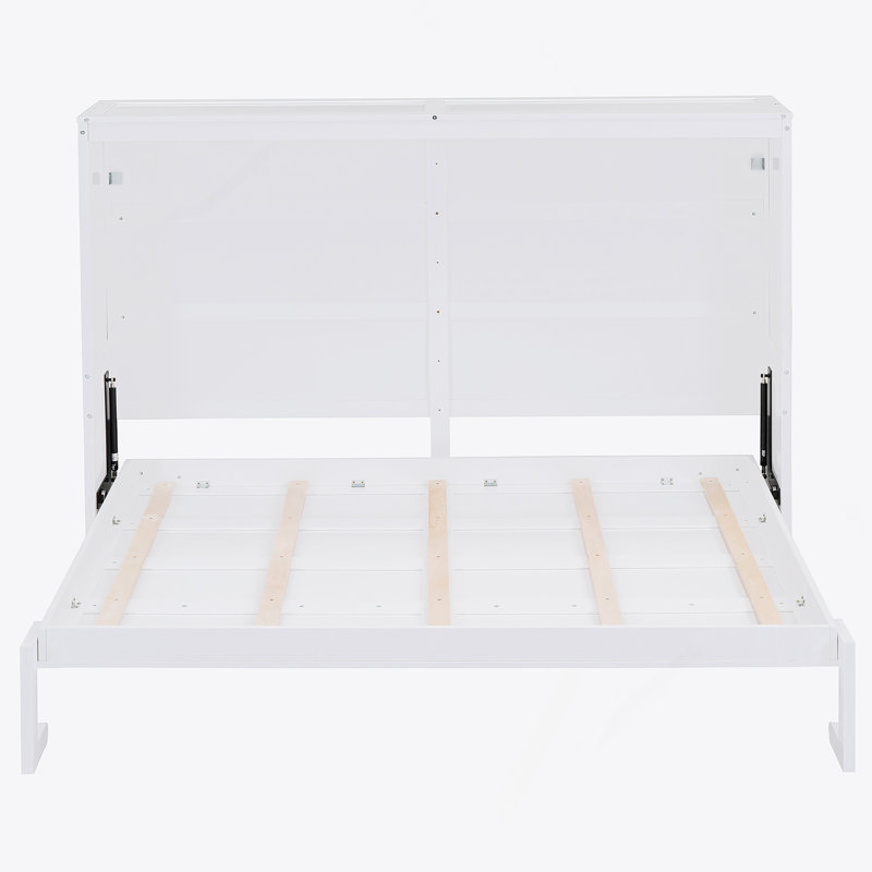 Queen Size Murphy Bed Wall Bed,White