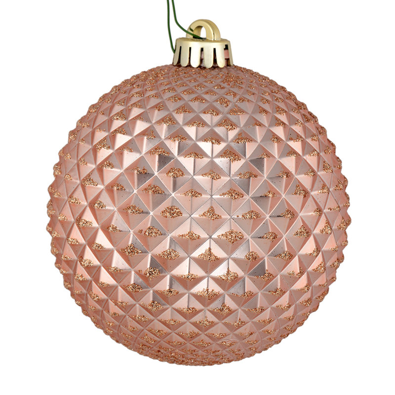 Ornement boule Durian Glitter, Or rose