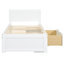Lit simple avec tiroir et deux tablettes, blanc - Stabilité des matériaux polyvalente pour votre maison-400287596