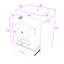 Meuble-lavabo moderne 24 po avec lavabo, portes à fermeture en douceur-925872464