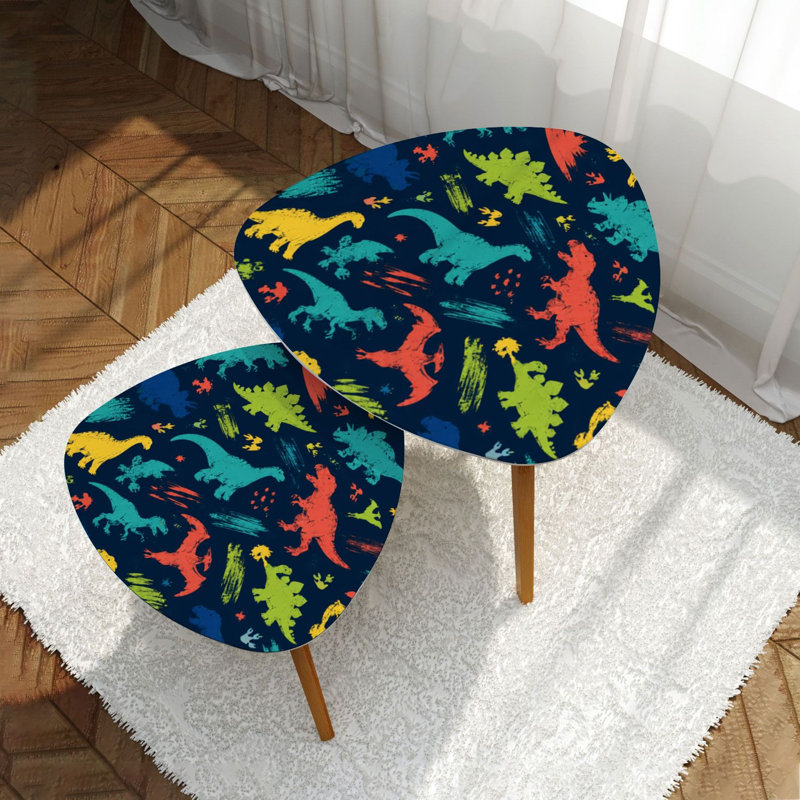 Ensemble de 2 tables basses gigognes Triangle