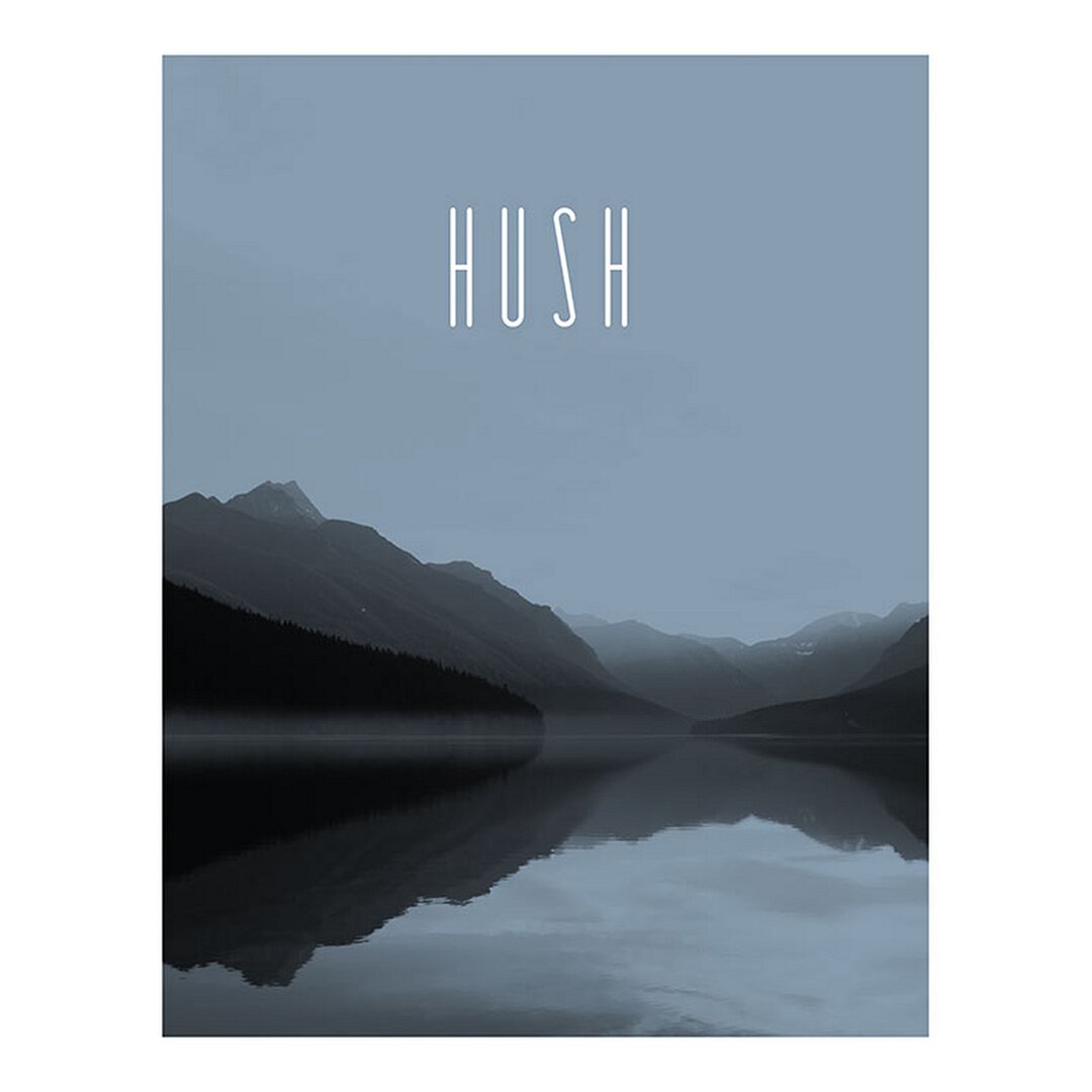 Poster Hushed Lake in Grau