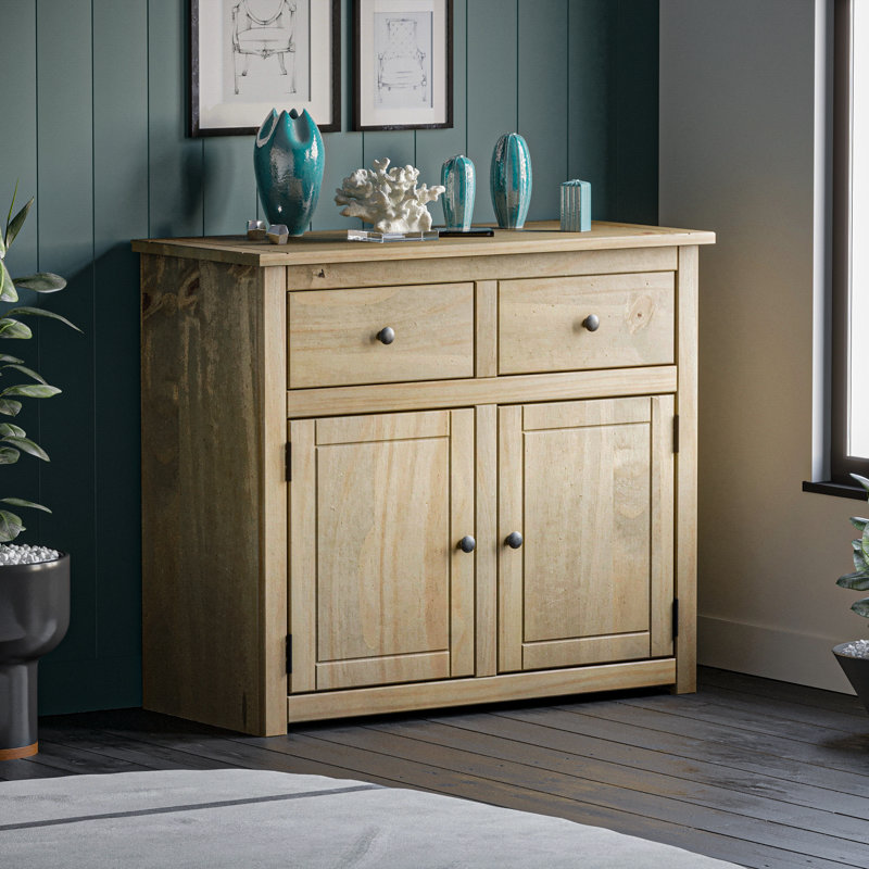 Somers 93 cm W Pine Solid Wood Credenza and Sideboard