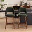 Upholstered Padded Counter Stools Armless Barstools With Wooden Legs For Kitchen Island Bar Counter-660955698