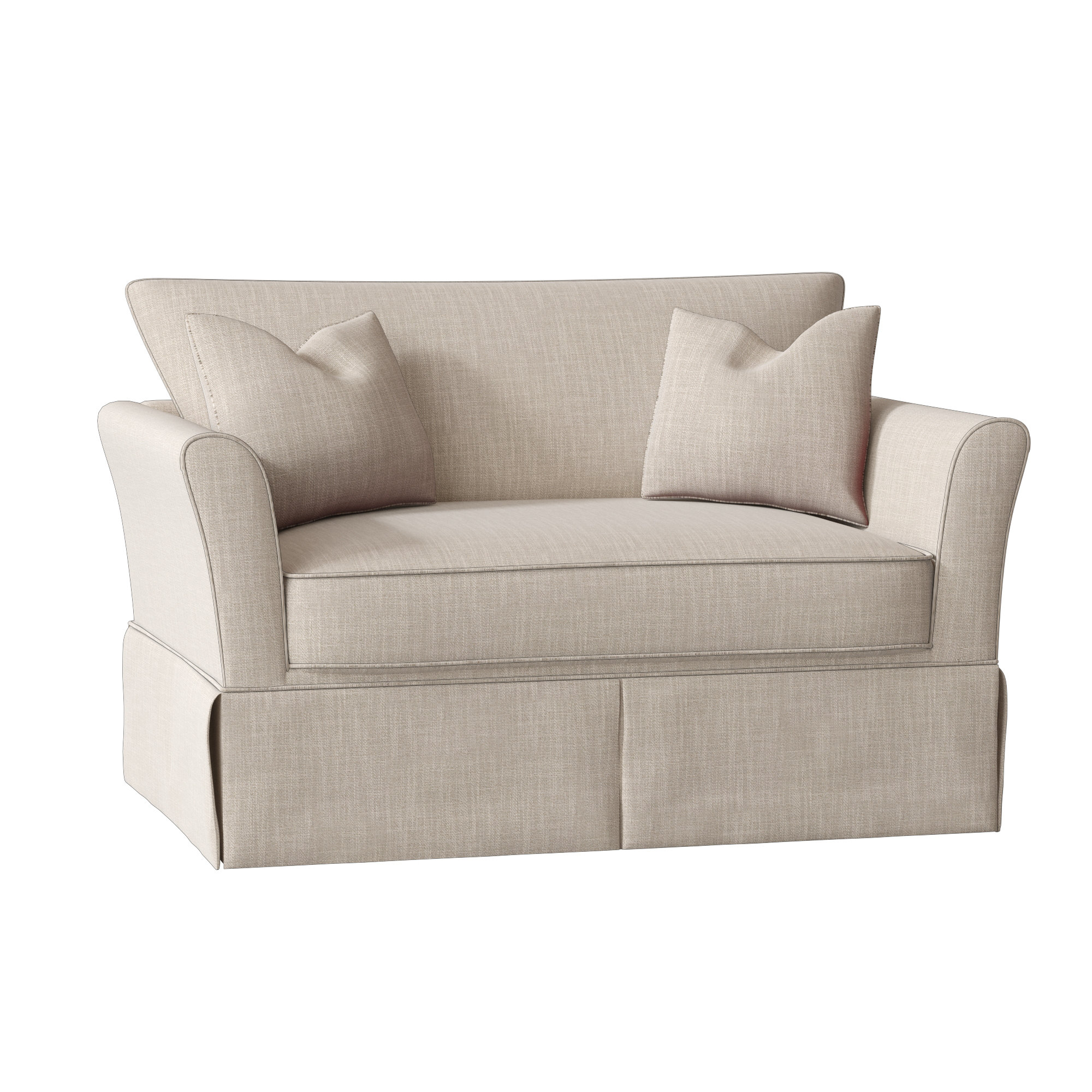 Shelby Upholstered Chair And A Half, Conversation Ivory Basketweave