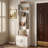 23.5" Wide 3-In-1 Hall Tree, Padded Seating Bench & Multi-Functional Storage Zones, Anti-Tip Design Suitable For Mudroom, Entryway