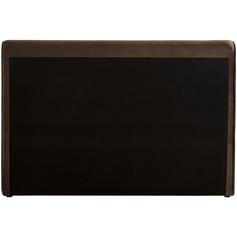 Sloan Sadete Upholstered Platform Bed, King, Brown Velvet