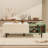 Modern Living Room Two - Tone Coffee Table With 2 Drawers & Open Shelves, Hidden Handle