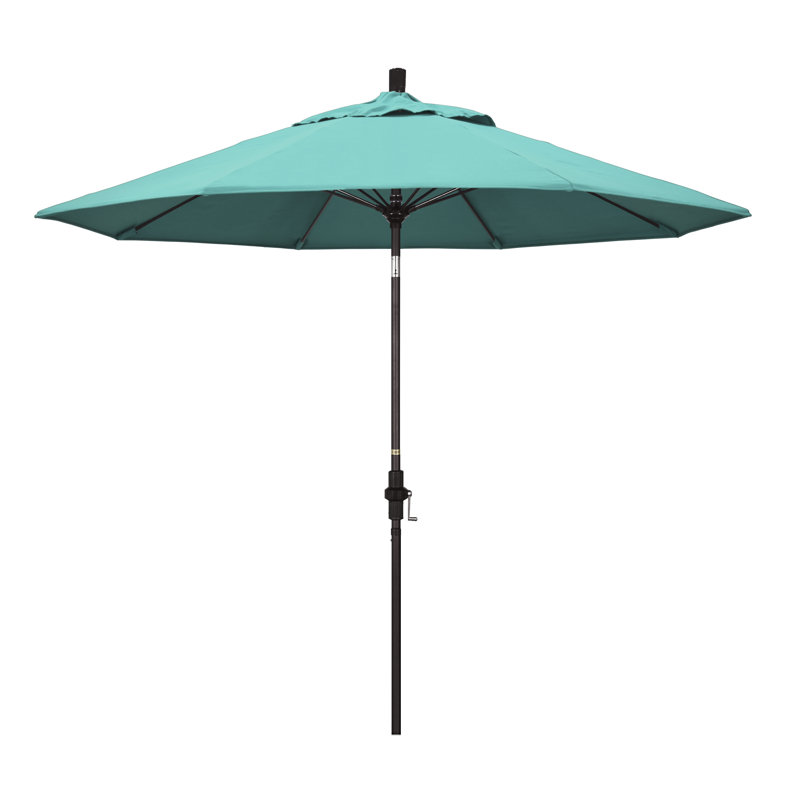 Parasol de marché Sunbrella® 9 pi Roverta, Toile Aruba Sunbrella®, Brun