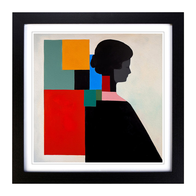 Single Picture Frame Print on Wood, Black Framed