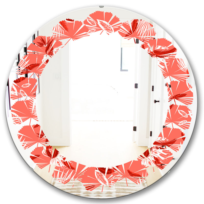 Miroir mural sans cadre Leaves, H 23,6 po x l 23,6 po