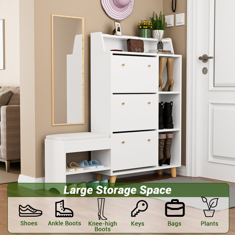 Armoire de rangement pour 32 paires de chaussures