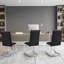 color Faux Leather Dining Chairs with Chrome Legs Upholstered Modern Design-1634756776