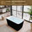 49"Acrylic Freestanding Soaking Bathtub, Deep Ergonomic Design,cUPC Certified Bath Tub, Double-Walled Insulation, Matte Drain & Overflow, Easy Install, Modern Bathroom Tub, Black Outside, White Inside