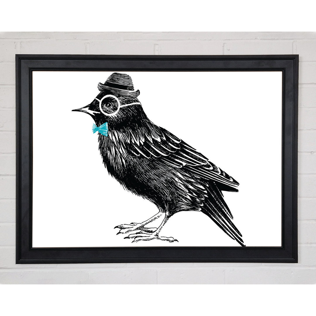 Gerahmtes Leinwandbild Hipster Crow