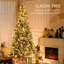 Arbre de Noël artificiel 7,5 pi pré-éclairé, décor des Fêtes, 1188 branches enneigées, 500 lumières DEL blanc chaud, ouverture automatique