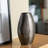 9.5x5.5x12" Aluminum Layered Chisel Oval Vase