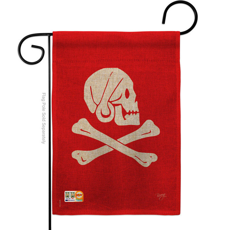 "henry" à chaque pirate, en toile jute à 2 côtés 19 po x l 13 po drapeau de jardin