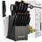15-Piece Damascus Pattern German Steel Kitchen Knife Block Set