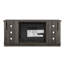 Meuble télé avec foyer Mantel, avec console de divertissement moderne et espace de rangement ouvert avec foyer 18 po, gris, l 58,31 po x P 15,39 po x H 26,06 po-129179594