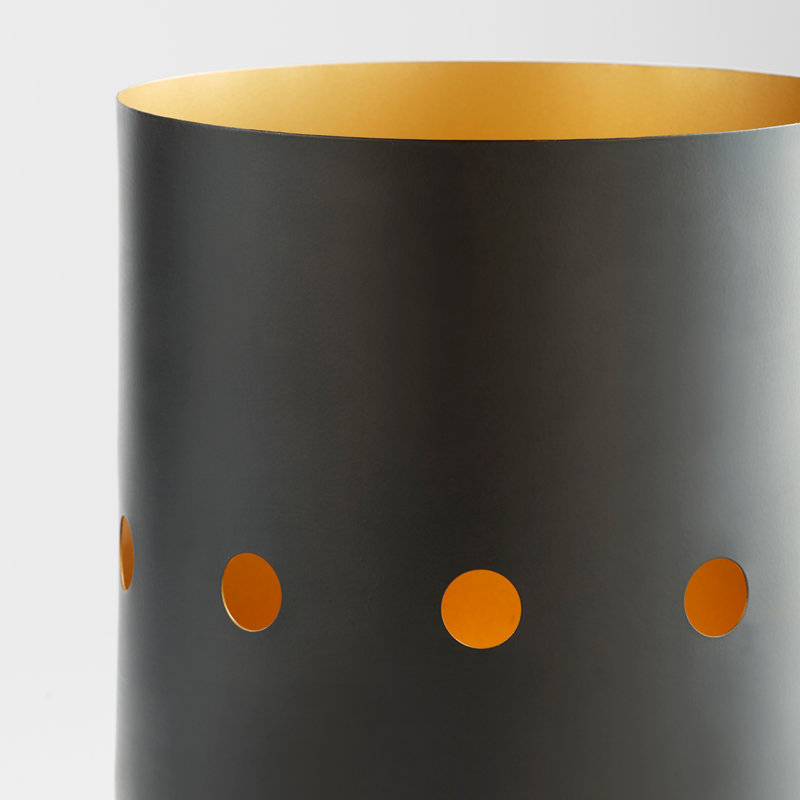Naktis Handmade Metal Table Vase, 14" H x 10" W x 10" D