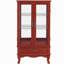 Armoire vitrée éclairée vitrine vitrée avec tablettes réglables en verre 2 portes et 1 tiroir Armoire incluse-1002624515