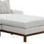 Valiant Ivory Chenille Sectional Sofa W/4 Pillows
