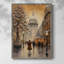 «Christmas Holiday Art», reproduction encadrée en bois massif-1700523112